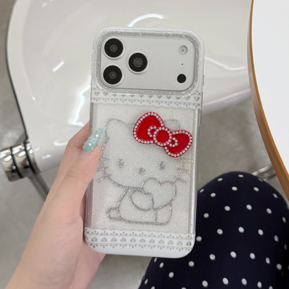 Phone Cases Girly - Cute Lace Glitter Laser Hello Kitty