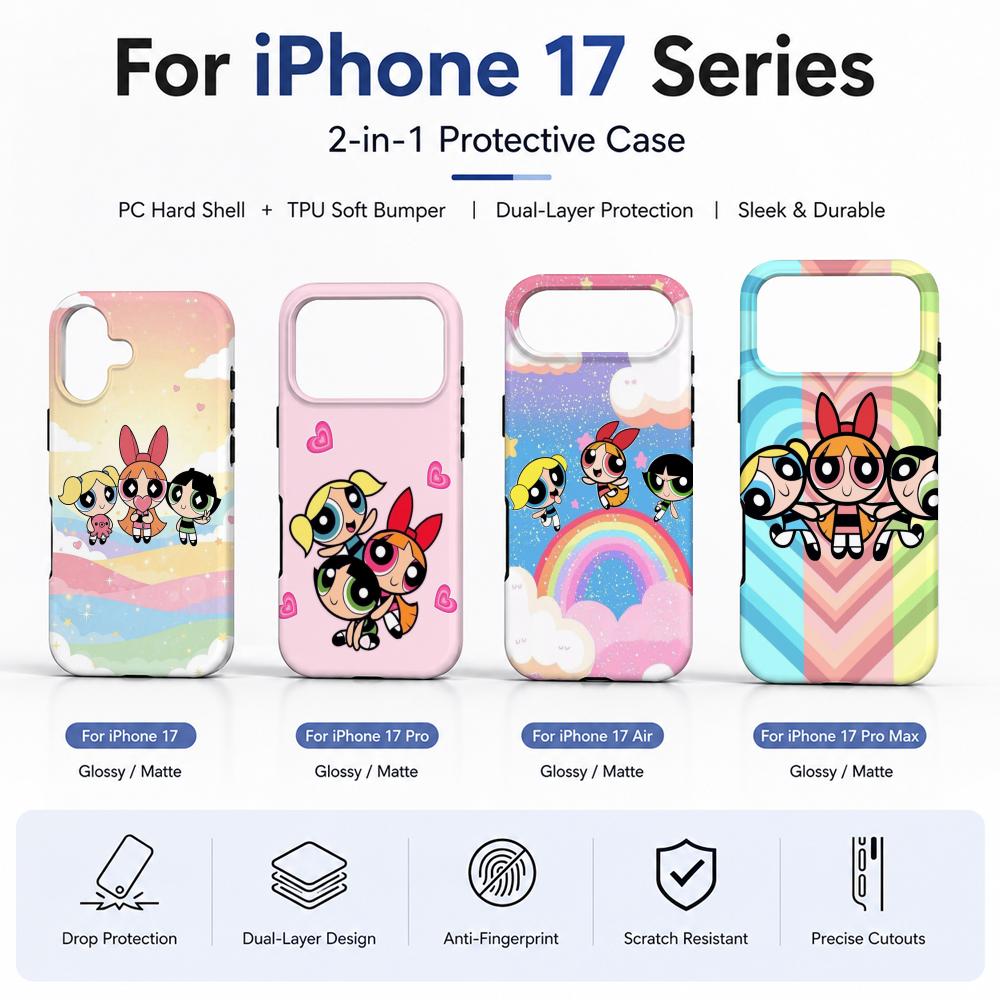 Phone Cases Girly - Anime P-Powerpuff Girls Phone Case Film