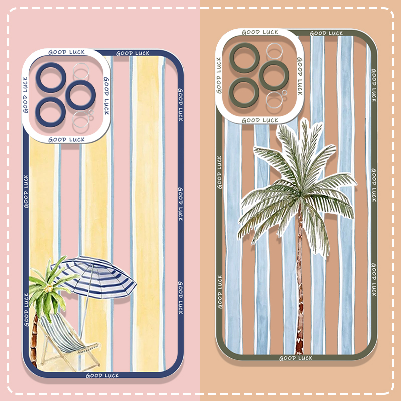 Summer Palm Coconut Tree Strip - Phone Cases Samsung A14 评论和价格