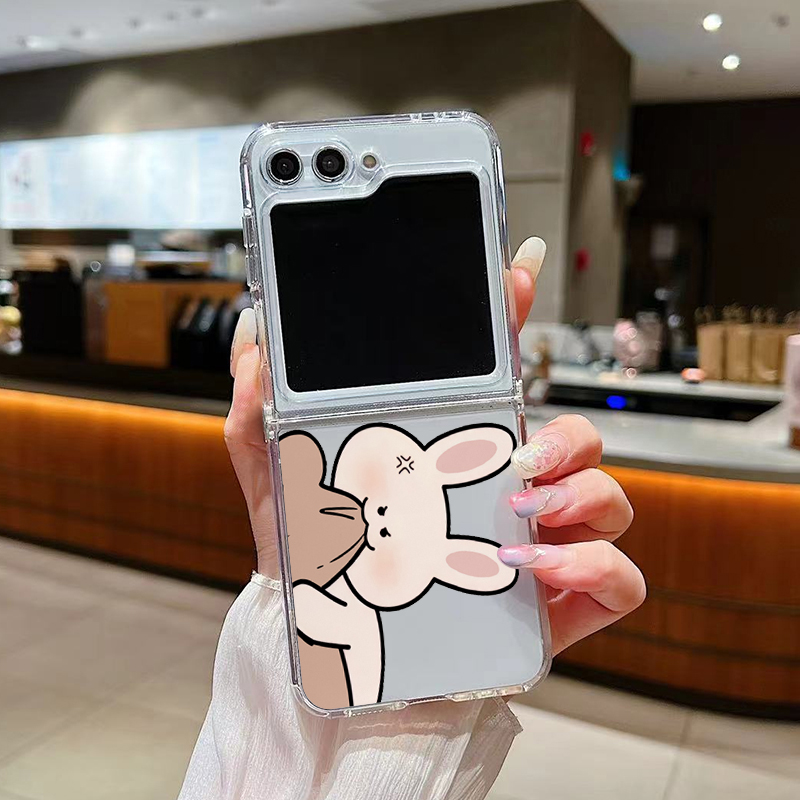 Funny Bunny Bear Paired Couple - Phone Cases Z Fold 4 评论和价格