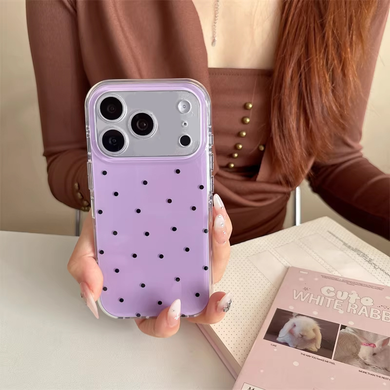 Korean Ins Girl Simple Purple  - Phone Cases Girly 评论和价格