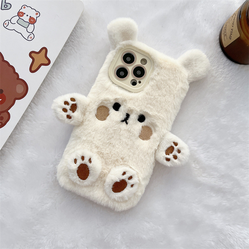 Korean 3D Cartoon Bear Fluffy  - Apple Iphone 15 评论和价格