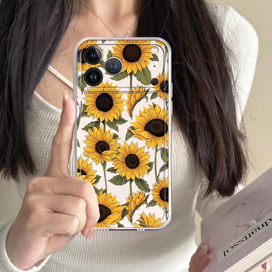 Cute Sunflower Pattern Case fo - Apple Iphone 15 评论和价格