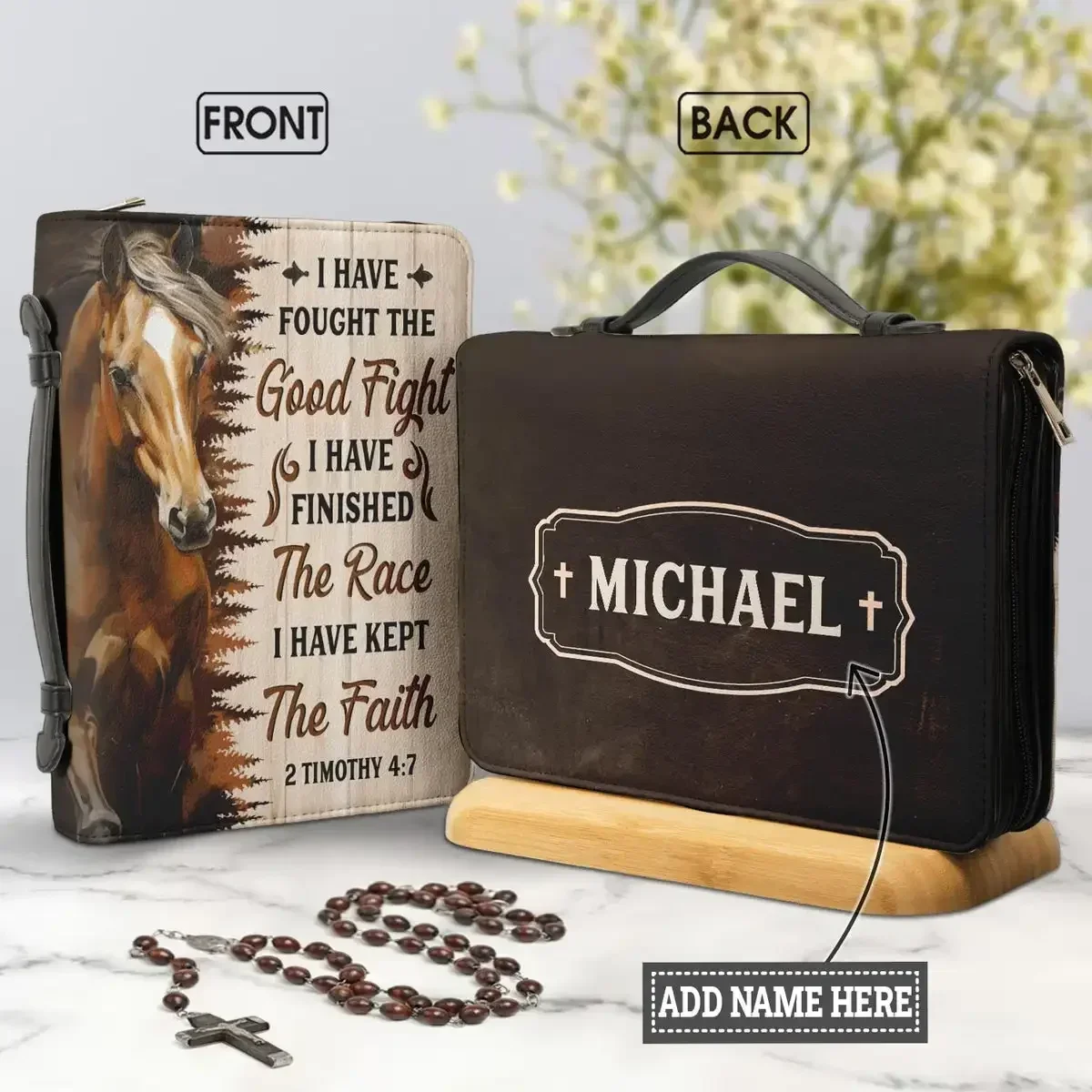 New PU Leather Bible Cover Cas - Phone Cases Horse 评论和价格