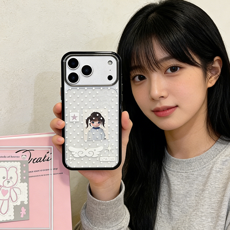 Ins Korean Girl Polka Dots Win - Phone Cases Girly 评论和价格
