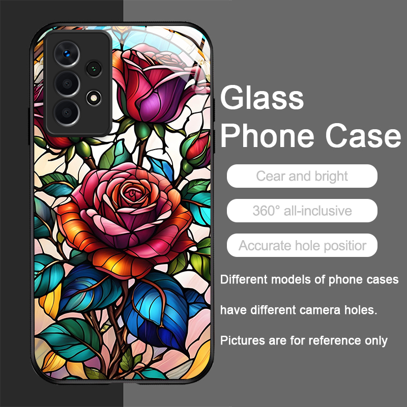 Art Colorful Glass Style Rose  - Phone Cases Samsung A14 评论和价格