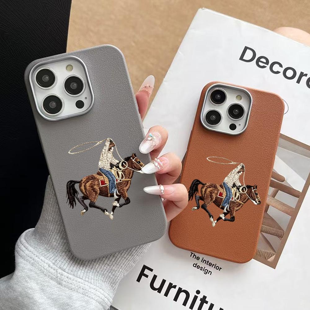 Retro Cowboy Riding Horse Patt - Phone Cases Horse 评论和价格