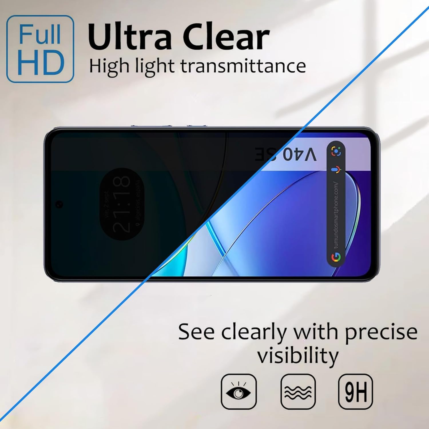 For VIVO V40 SE Anti Spy Tempe - Vivo V40 评论和价格