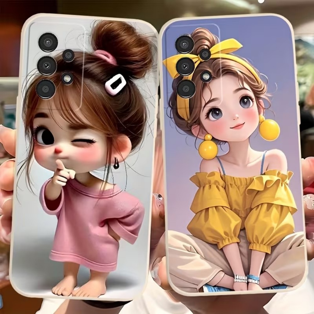 Cute Cartoon Girl Pattern Desi - Phone Cases Girly 评论和价格