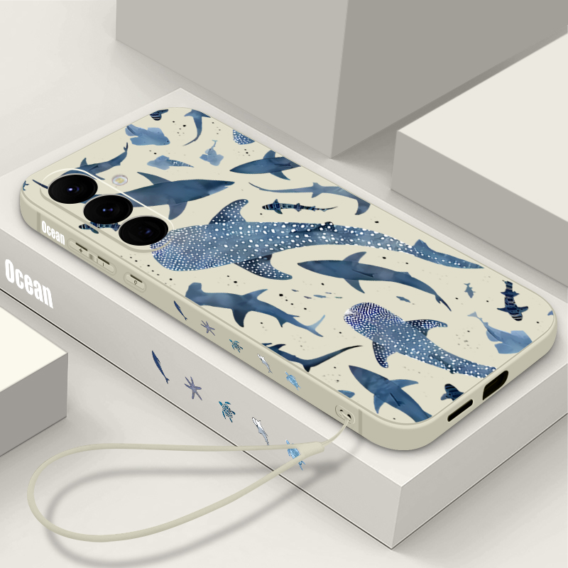 Whale Pattern Lanyard Case For - Phone Cases Samsung A14 评论和价格