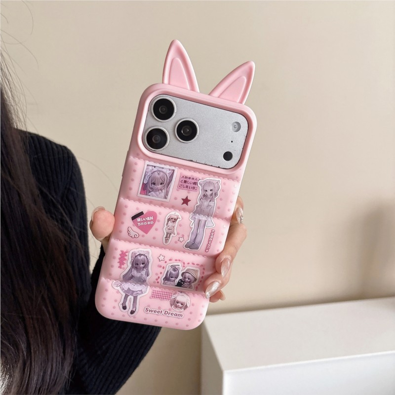 Japanese Y2K Cute Bunny Ear Ph - Phone Cases Girly 评论和价格
